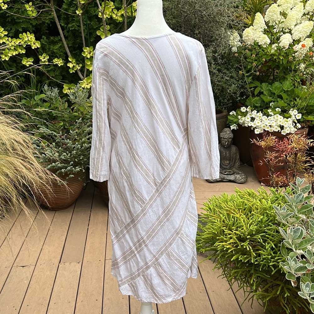 Soft surroundings linen fully lined dress - Picture 3 of 6